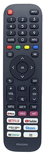 EN2Q30H Télécommande de rechange pour TV Hisense VIDAA 65Q7 65SX 70S5 100L5F 100L9G 100L9GSET 100S8 120L5F L5F L9G 43S8 50S8 55S8 65S8 75S8 85S8 85S8 8