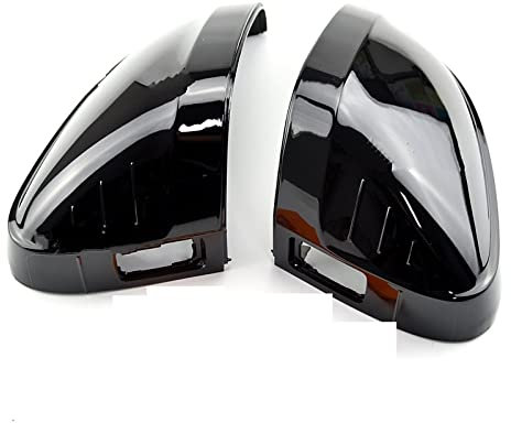 Auto Spiegelkappen Für Audi A4 S4 RS4 B9 2016-2020 A5 S5 RS5 8W6 Auto Styling Glänzend Schwarz Seitenrückspiegel Ersetzen Sie die Deckelabdeckung Rückspiegelkappe (Farbe : With Side Assist-2)
