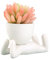 Vasi per Piante Succulente in Ceramica, Piccoli Vasi da Fiori Creativi a Forma Umana, Vasi Piccoli Vasi da Fiori Vasi per Piante, Simpatici Vasi in Ceramica Bianca, Piccole Fioriere Succulente per(#2)