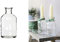 NaDeco Kleine Glasvasen 2 STK. H 12 cm, Ø 7 cm | Kerzenhalter für Dinner-Kerzen | Vintage Design | Traumhafte Hochzeits Deko | Ideal für Trockenblumen im Glas mit Kerzen | Flaschen Kerzenhalter
