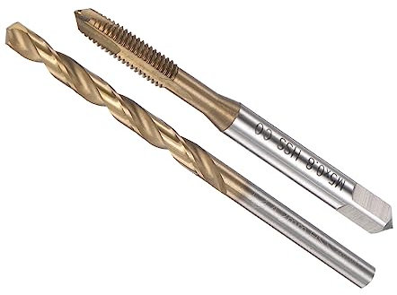 CoCud Spirale Pointe et Foret Mèche Ensemble, M5 x 0,8 Taraud Filetage 4,2 mm Perceuse Diamètre, Ti-enduit Machine Vis Taraud & Torsion - (pour Filetage Tapotement), 1-Ensemble