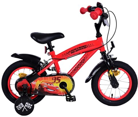 Disney Cars 12-Zoll-Kinderfahrrad mit Zwei Handbremsen - Sicherheit, Komfort und Spaß in einem!