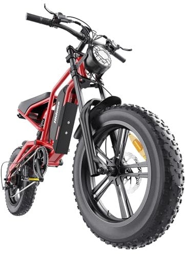 Fat Tire Electric Bike for Adults,15AH Removable Battery 80KM Range PAS Mode,Hidoes B6 Adult Electric Bicycle Up to 25Km/h,Dual shock absorption,20 x4.0 All-Terrain Tires,Shi-mano 7-Speed.