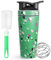 HNCY 750ml Shaker Proteinas, Shaker Acero Inoxidable, Mezclador de Proteinas, Shaker para Polvo de Proteína de Suero Cremoso Sacude, Shaker de Acero Inoxidable Prueba de Fugas y sin BPA - Verde
