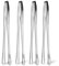 Lot de 4 pinces à épiler de cuisine coréenne et japonaise de 24,1 cm, pince de service en acier inoxydable 304, pince à buffet, outil de serrage pour salade, barbecue, buffet, viande