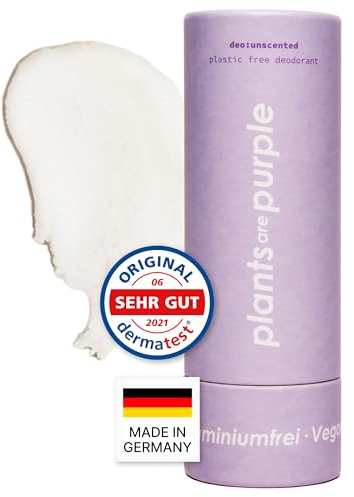 Natürlicher Deostick ohne Aluminium - effektiver Schutz gegen Schweißgeruch mit Natron, Sheabutter und Maisstärke I Für alle Hauttypen I Plastikfrei und ergiebig I Vegan & cruelty-free