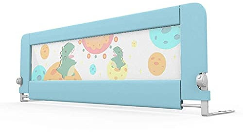 Laufgitter für Babys, Bettschutzgitter, Baby-Schutzgitter gegen Herunterfallen, großes Bett, universelles faltbares Sicherheitsgitter, Bettleitgitter (Farbe: Blau, Größe: 200 cm) Interessant