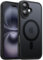 JETech Magnetic Case for iPhone 16 6.1-Inch Compatible with MagSafe, Translucent Matte Back Slim Shockproof Phone Cover (Black)
