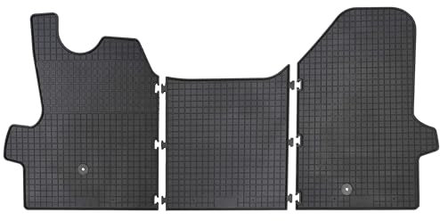 PETEX Passform Gummimatte für Iveco Daily ab 11/2020, vorne, 3-teiliges Set, PKW Auto Fußmatte, schwarz, robust, wetterfest
