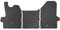 PETEX Passform Gummimatte für Iveco Daily ab 11/2020, vorne, 3-teiliges Set, PKW Auto Fußmatte, schwarz, robust, wetterfest