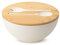 BAMBOO LAND- Extra Large Salad Bowl with Wooden Lid, 11.4 Inch/177 Oz, White, Bamboo Fiber Salad Bowl with Serving Utensils, Wide Applications