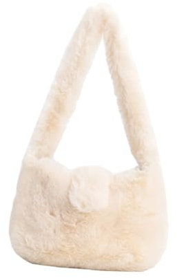 WRITWAA Plüsch Handtasche Für Damen Modische Ein-schulter-tasche Aufbewahrungstasche Für Außenbereich Reise-schultertasche Mit Ausreichend Fassungsvermögen Für Täglichen Gebrauch