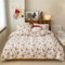 Lanqinglv Weihnachten Bettwäsche 135x200 4teilig Mädchen Kinder Weiß Rot Hirschmuster Sterne Babybettwäsche Kinderbettwäsche Bettbezug und 2 Kissenbezug 80x80 mit Reißverschluss