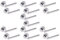HANDLEZONE® 7 Sets Solus Lever On Round Rose Door Handles, Internal Passage Latch Handles - Polished Chrome