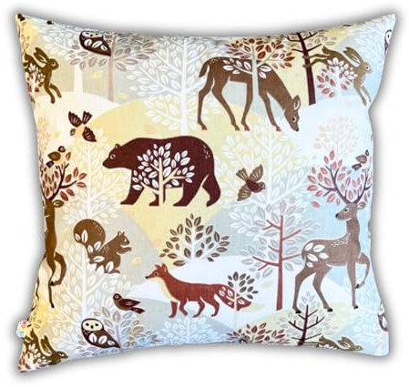 Kinder Kissenbezug 40x40 cm - Baumwolle Baby Kopfkissenbezug, Kleinkind Kissenbezug mit Reißverschluss, Bettwäsche für Jungen Mädchen, Ideal für Kinderzimmer, Babybett & Kinderwagen