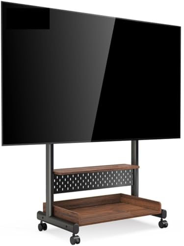 Support TV Support Ecran Support TV Roulant pour Téléviseurs De 40 À 85 Pouces, Support TV avec roulettes, Grand Support TV Universel Mobile avec Étagère, Réglage De La Hauteur Support TV Salon(A)