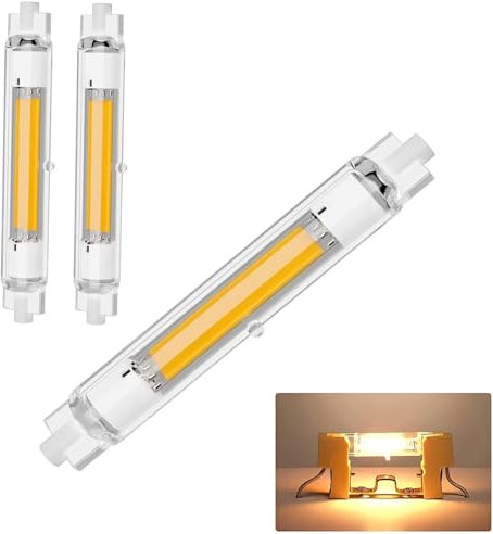 GFDYTG R7S LED 118mm Dimmbar Lampen,30W 118mm led Ersatz für 300W Halogenstab,R7S LED COB Glühbirne Warmweiß 3000K 3000LM Kein Flackern,360°Abstrahlwinkel,AC 220-240V,2er Pack