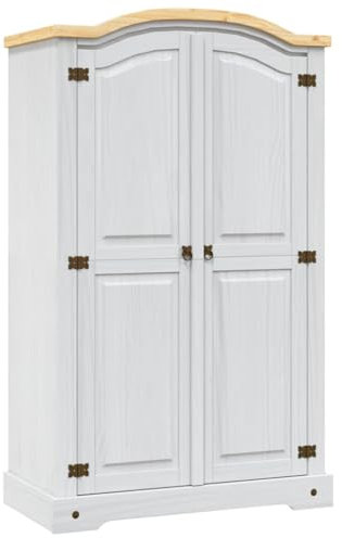 Home Garden,Wardrobe Mexican Pine Corona Range 2 Doors White