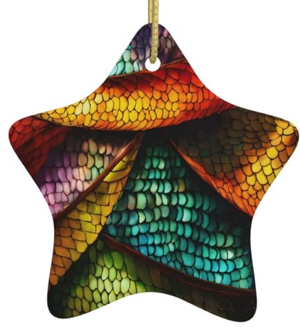 Magischer Musterdruck, Weihnachtsschmuck, Weihnachtsbaumschmuck, Keramik-Weihnachtsdekoration, Andenken-Ideen.