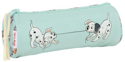 safta Cats & Dogs Federmäppchen, rund, für Kinder, ideal für Kinder von 5 bis 14 Jahren, bequem und vielseitig, Qualität und Widerstandsfähigkeit, 20 x 7 cm, Babyblau, M, Casual