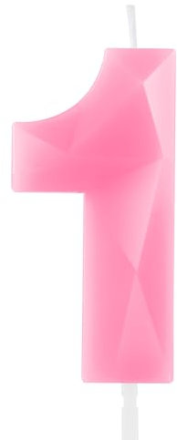 3D Macaron 1 Birthday Candles for Cake, Number 1 Candle for First Birthday Decorations, Cake Decorations for Girls Pastel Sweet First Birthday Party Supplies