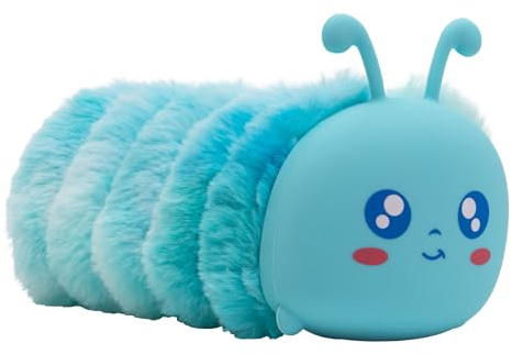 Idena - Schlamperetui Fluffy Raupe mit Reißverschluss, ca. 22 x 8 x 8 cm großes Federmäppchen in Blau