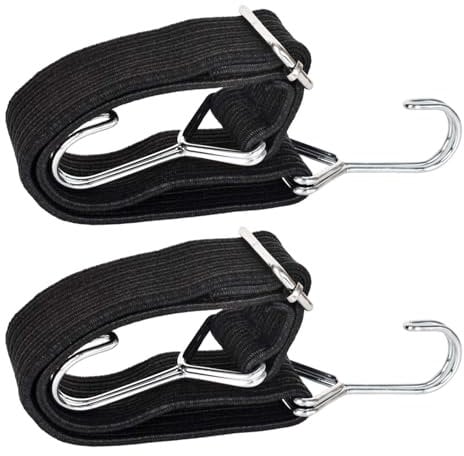 2 Stück Spanngurte Expander mit Haken,Einstellbare Spannung Elastische Gurte,Gummi Expander für Fahrrad, Elektroauto, Motorrad, 3cm Breites Gepäckspanner