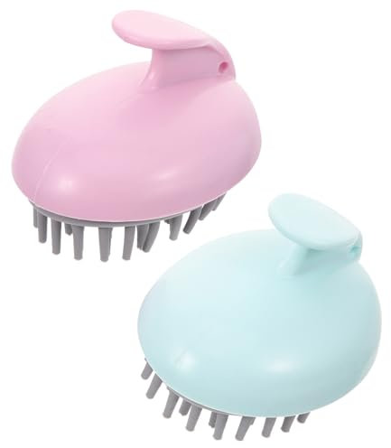 Mikinona 2stücke Kopfhaut Massagegerät Mit Griff Haar Shampoo Bürste Für Reinigung Und Massage Geeignet Für Verschiedene Haarlängen Und Dichten Handlich Und Leicht Zu Transportieren