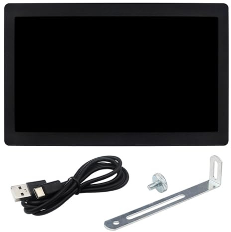 Koolenry Computer Temp Monitor 7 Inch IPS USB-C, 1024x600 Secondary Screen for PC Case AIDA64 CPU RAM GPU