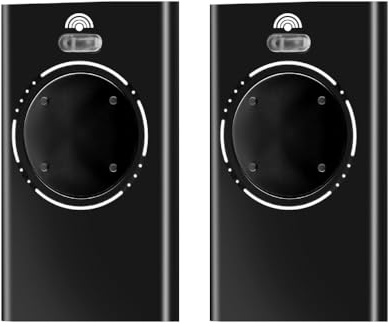 2 telecomandi da garage da 868 MHz, trasmettitore manuale, 4 canali, compatibile con FAAC XT4 868 SLH LR, XT4 868 SLH, XT2 868 SLH, XT2 868 SLH LR, nero