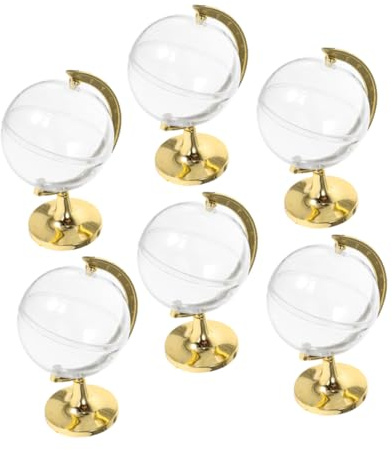 HONITANO Bonbondosen als Gastgeschenkbox in Gold Multifunktional und Dekorativ 6 Stück Kugelförmige aus Kunststoff für Babyparty und Hochzeitsfeier