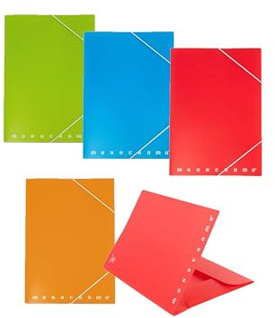 Pigna, Cartella portadocumenti con elastico MONOCROMO PPL con elastico, dorso 1,2, formato 26x35,5 cm., pacco da 6 pezzi