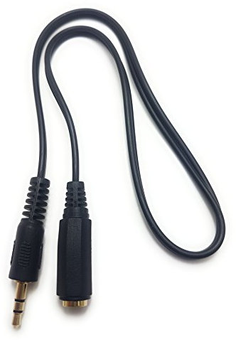 MainCore 0.5m 3.5mm Stereo Extension Cable – Black Headphone AUX Lead Male to Female Jack for Headphones, Speakers, Laptop, PC, Smartphone, and Audio Devices (Available in 0.3m–15m)
