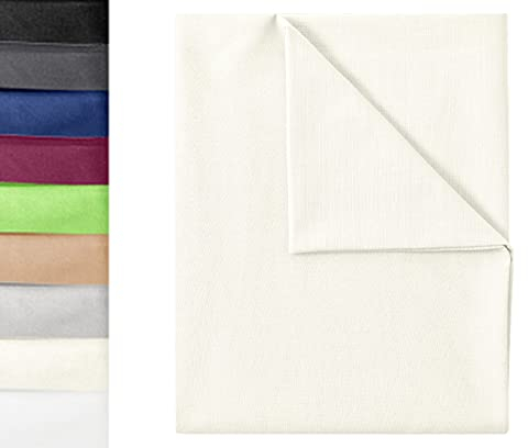 GREEN MARK Textilien Klassische Bettlaken | Betttuch | Laken | Leintuch | Haustuch 100% Baumwolle ohne Gummizug vielen Größen und Farben Größe: 150x250 cm, Natur/Creme, GM-WSB-OW-150