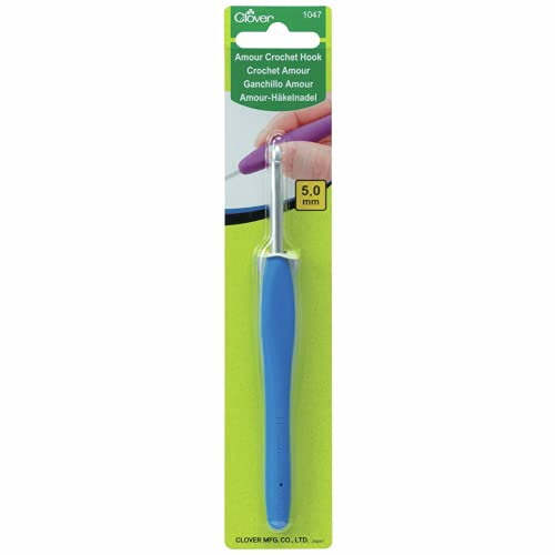 Clover Amour Crochet Hook 5.0mm Blue H