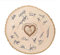 Casa Vivente Große Baumscheibe mit Gravur Personalisiert mit Initialen und Datum, Motiv Herz, Gästebuch Hochzeit, Türschild aus Holz, Dekoration, Hochzeitsgeschenke für Brautpaar