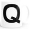 MoonWorks Kaffee-Tasse Buchstaben Buchstabe Arial Bold glänzend Kaffeetasse Teetasse Keramiktasse Q weiß Unisize