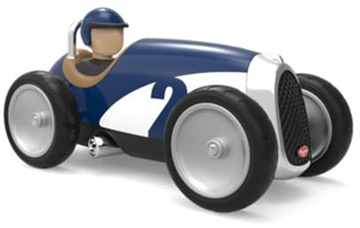 Baghera Spielzeugauto Blau | Retro Modellauto aus langlebigem ABS Kunststoff | Modell Rennwagen für Kinder ab 1 Jahr