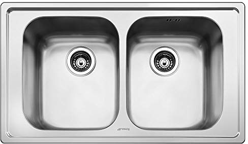 Smeg SP862 Alba Lavello incasso cm. 86 - inox 2 vasche