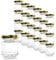 Lot de 24 bocaux vides de 53 ml (50 g) avec couvercle à visser de 43 mm - Avec couvercle doré - Convient pour le remplissage de conserves - Petit pot à confiture / Mini pot à confiture Weiß