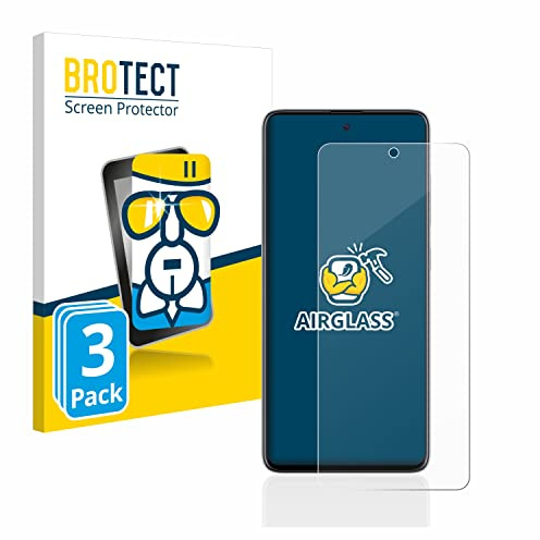 BROTECT Schutzglas für Samsung Galaxy A51 | 3 Stück Transparenter Displayschutz Made in Germany Schutzfolie Panzer Folie Glas 9H Anti-Fingerprint Einfache Montage Clear