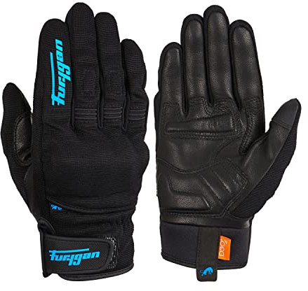 Furygan JET D3O Lady - Damen-Motorradhandschuhe- Handfläche aus 100 % Leder - Taktil - Komfort - Sommerhandschuhe - Atmungsaktiv & leicht - Mittelhandschutz D3O
