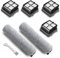 UOUOLONUN Replacement Parts for iFloor 3/Floor One S3 Wet Dry Vacuum Cleaner, 2 Pack Brush Rollers + 4 Pack Vacuum Filters
