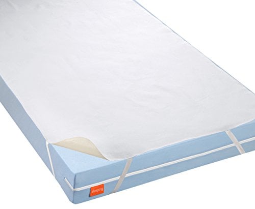 sleepling wasserundurchlässige Baby Molton Matratzenauflage, Inkontinenzauflage, Matratzenschoner mit atmungsaktiver Beschichtung, 95 Grad, Made in Germany, 60 x 120 bis 70 x 140 cm, weiß