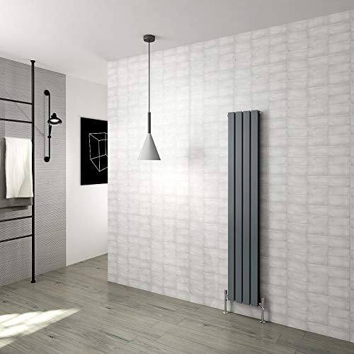 Vertical Radiator Flat Panel Designer Central Heating Anthracite Rads Double 1600x272mm