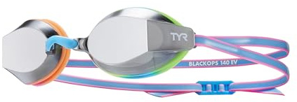 TYR Blackops 140 EV Racing verspiegelte Schutzbrille, Silber/Blau/Pink
