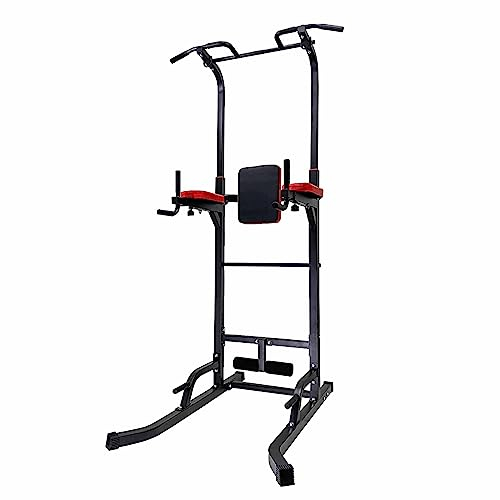 Ultrasport Unisex-Erwachsene 7in1 Power Tower Advanced, Schwarz/Rot