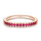 Hoisy Anelli Argento Bambina, Anello Infinito Oro Rosa Zircone Oro Rosa-Rosso Misurare 17