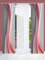 HOME in green 84070 ELANIA Schiebegardine aus recyceltem Polyester, halbtransparent, Farbe:rot, Größe:245 x 60 cm, Anzahl:3er-Set (2X Motiv. 1x Uni)