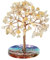 Nupuyai Kristall Edelstein Baum mit 7 Chakra Steine Harzbasis, Kupferdraht Geldbaum Feng Shui Bonsai Baum des Lebens Deko für Zuhause, Büro und Glück (Citrin)